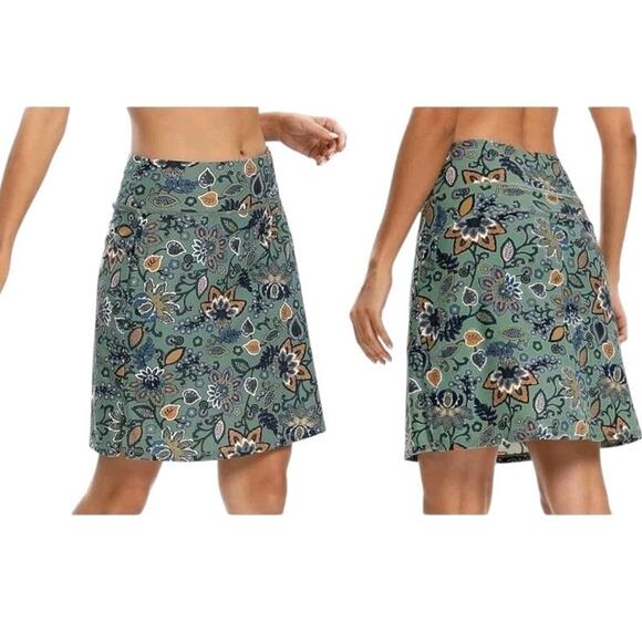 MOTEEPI Golf Skort Knee Length Pickleball Tennis Gypsophila Green XL Activewear - Picture 9 of 12